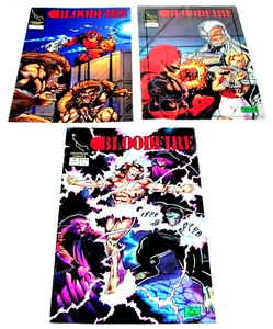 Bloodfire #4, & #5-(With Card) & #8 Higher Grade Lightning Comics Lot  - Picture 1 of 2