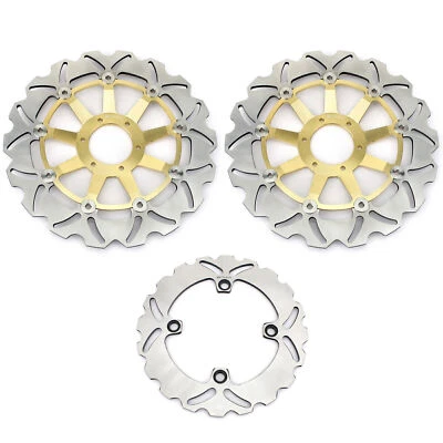 Front Rear Brake Rotors for Honda CBR 900 RR Fireblade 92-93 CBR 600 F4 99-00 - Изображение 1 из 4