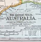 1899 Australia Map ORIGINAL Sydney Perth Melbourne STEAMSHIPS RAILWAYS