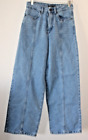 Nasty Gal Organic Denim Blue Jeans Size 4 Front Stitch Wide Leg 12.5" High-Rise