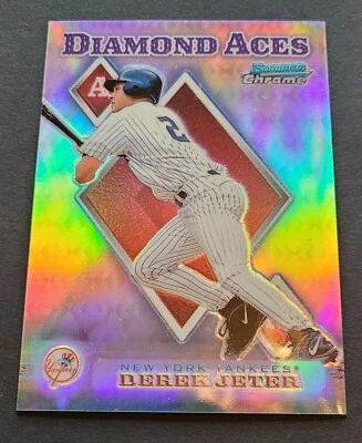 1999 Bowman Chrome Derek Jeter Diamond Aces Refractor DA13 New York Yankees - Image 1 of 4