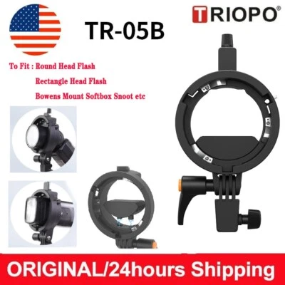 US TRIOPO TR-05B S-type Bracket Holder for Godox AD100 200 Pro V1 Pro V860 TT600 - Image 1 of 4