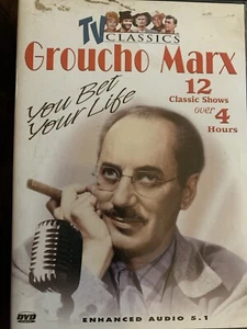 Groucho Marx: You Bet Your Life - 12 Classic Shows (DVD, 2003). GUARANTEED - Imagen 1 de 3