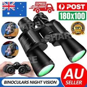 180x100 Zoom HD Hunting Binoculars Night Vision Bird Handheld Telescope Outdoor - Picture 1 of 9