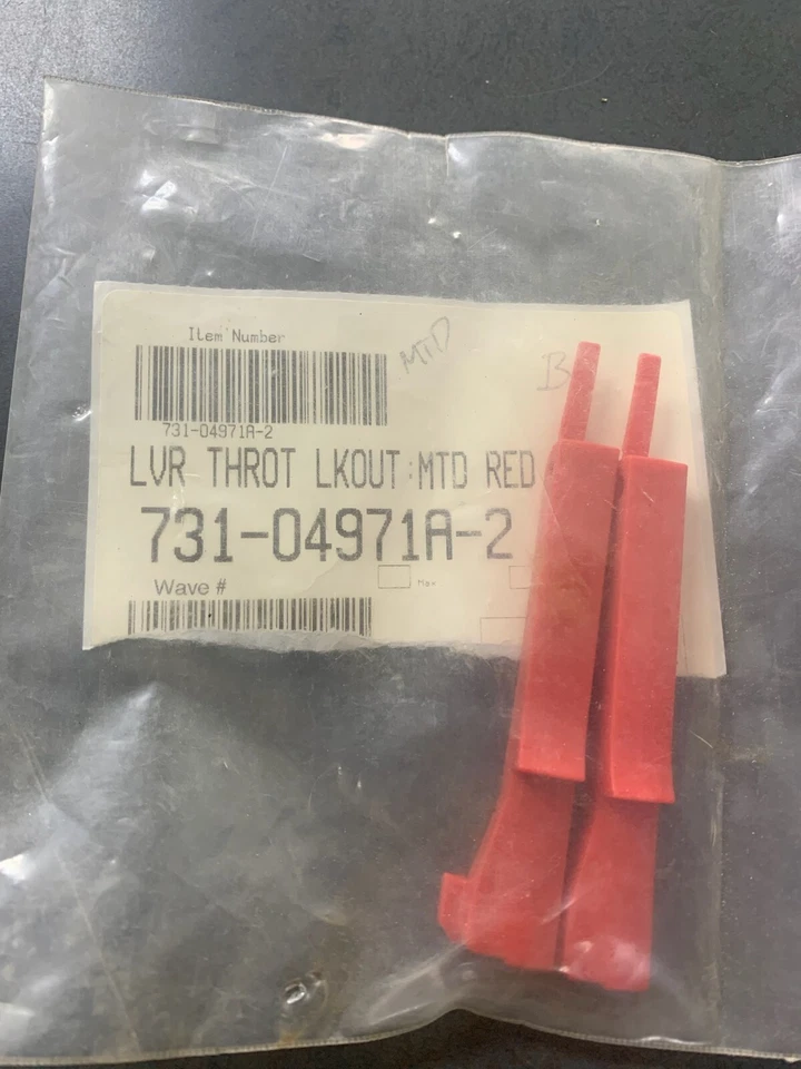 CUB CADET 731-04971B-10 Lock Out Lever ST432 ST426S ST426C ST425 ST227S ST227C - Image 1 of 1