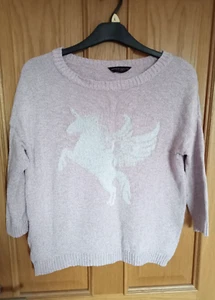 women's pink unicorn jumper - Picture 1 of 2