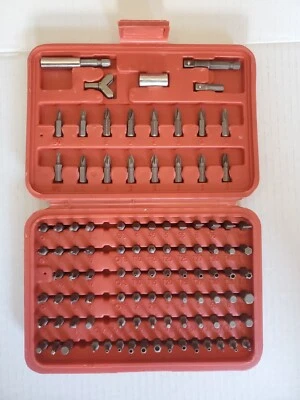 Security Bit Set 100-Piece Set Cr-V Steel 1/4-inch Adapters . - Image 1 of 4