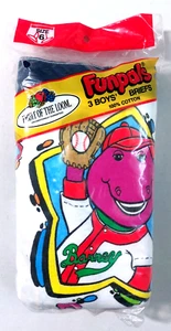 New Barney Funpals Fruit of the Loom 3 Pack Boys Briefs SIZE 6 VTG 90s Rare HTF - Picture 1 of 7