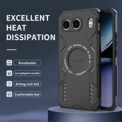 For OnePlus Nord 4 5G, Shockproof 4 Airbags Hybrid Armor Magnetic Case Cover - Image 1 of 4