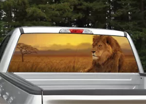 Lion in Sunset Rear Window Decal Graphic for Truck SUV - Picture 1 of 3