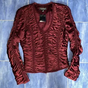 Carmen Marc Valvo Blazer Size 8 Quiet Luxury Old Money Renaissance Victorian New - Picture 1 of 12