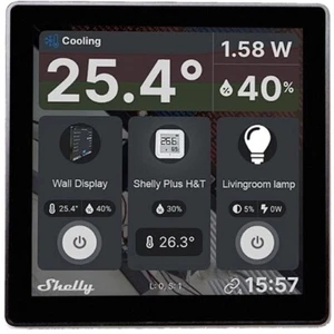 Shelly Wall Unterputz Display Kabellos Android WLAN schwarz - Bild 1 von 3
