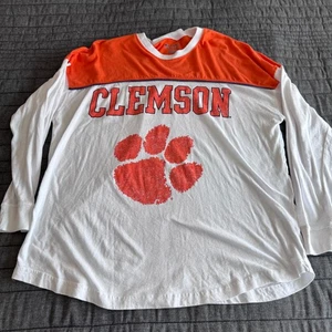 Camiseta grande nueva sin etiquetas Champion NCAA Clemson Tigers blanca naranja con logotipo para hombre - Imagen 1 de 9