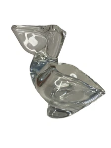 Vintage 70er Jahre Sasaki Bleikristall Kunst Glas Pelikan Süßigkeiten Nuss Schale 6" - Bild 1 von 10