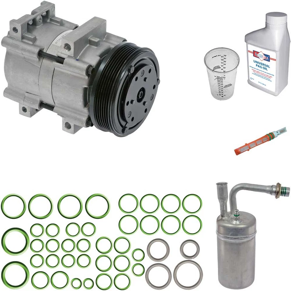 Compresor de aire acondicionado Omega para Lincoln Continental 1995-2002 con kit de reparación de aire acondicionado CSW Foto 1 de 1