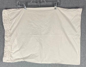 Pottery Barn Kissenbezug Standard einfarbig weiß 100% Baumwolle Shabby Chic Rüschen - Bild 1 von 6
