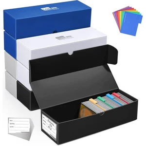 Caja de almacenamiento de tarjetas coleccionables, paquete de 8·1000 unidades caja de almacenamiento de tarjetas con divisores y... - Imagen 1 de 7