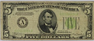 $5 1934 Federal Reserve Note - Picture 1 of 2