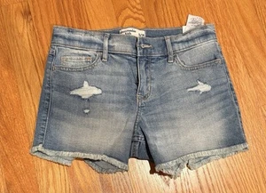 New! Abercrombie Kids Girls Denim Shorts, 13/14 - Picture 1 of 3