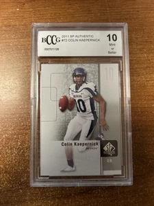 2011 SP AUTHENTIQUE #72 COLIN KAEPERNICK ROOKIE RC BCCG 10 - Photo 1/2