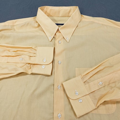 Camicia elegante Burberry London Peach con bottoni manica lunga cotone uomo XL