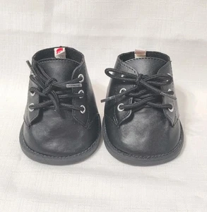 Build A Bear Botas con cordones de cuero sintético negro Zapatos Botas de combate - Imagen 1 de 6