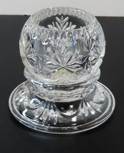 Candelabro de 2 piezas de vidrio cortado Partylite de 4" de alto sobre base hecho en Alemania - Imagen 1 de 9