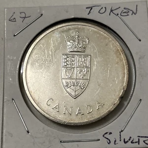 1867-1967 Canada Centennial 92.5% Sterling Silver Medal Token 25g - Picture 1 of 8