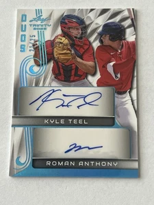 2023 Leaf Trinity Kyle Teel and Roman Anthony Duos autographs 21/25! Red Sox - Picture 1 of 2