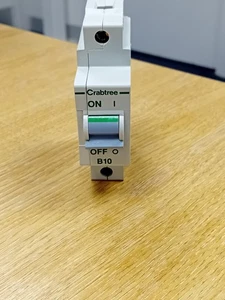Crabtree Polestar MCB 10 Amp Type B 10 A Single Phase Circuit Breaker BS 60898 - Picture 1 of 8