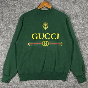 VINTAGE 80s 90s Gucci Crewneck Sweatshirt Mens Size Small Green - Bild 1 von 15
