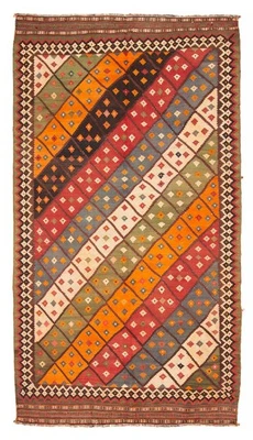 Alfombra oriental tradicional vintage tejida a mano alfombra de lana Kilim de 5'9" x 9'10" Foto 1 de 4