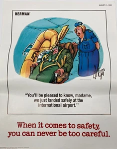 Herman Poster When It Comes To Safety You Can Never Be Too Careful 31.08.1992 - Bild 1 von 6