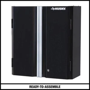 Husky Garage Cabinet 24-Gauge Steel Wall Mounted Black 28" W x 29.7" H x 12" D - Bild 1 von 7