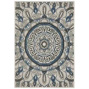 6x9 Sphinx Beige Circles Curls Swirls Bulbs Area Rug 072J1 - Aprx 6' 7" x 9' 2" - Picture 1 of 1