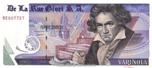 Exemplar - Beethoven - Varinota - De La Rue Giori S. A. Rote Nummern FDS / UNC - Bild 1 von 2