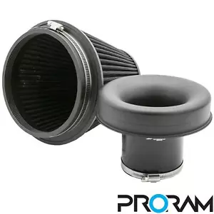 Proram Universal Kegel Luftfilter mit Trompete und Silikonkupplung - 83 mm ID - Bild 1 von 12