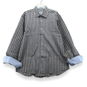 Camisa Bugatchi Uomo Para Hombre Botón Delantero L Grande Calce Clásico Blanca Negra Azul - Imagen 1 de 8
