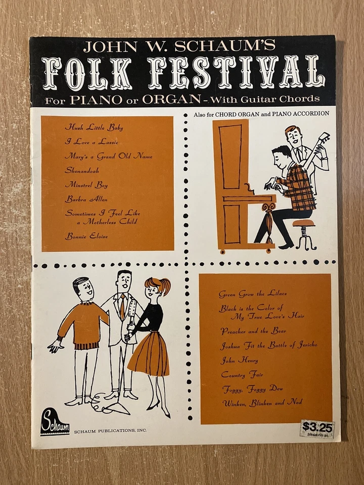 John W Schaum’s Folk Festival Songbook for Piano or Organ (1964 Paperback) - Image 1 of 1