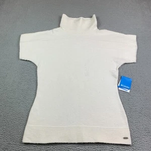 Columbia Sweater Womens XL Powder Pazzaz Tunic Short Sleeve Cowl Turtleneck NEW - Picture 1 of 9