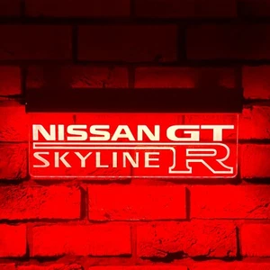 Nissan Skyline GTR Logo RGB LED Acrylic Sign | LED Bar Sign | RGB LED Sign - Picture 1 of 8