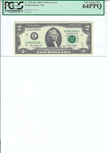 2009 $2 FRN FR1939-K* PCGS 64 PPQ, Dallas * Note S/N K00015416*!!! - Picture 1 of 2