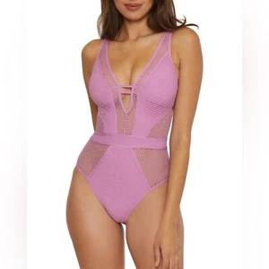 Neu ohne Etikett!! Becca by Rebecca - Virtue Network Show & Tell Plunge Einteiler Badeanzug - Bild 1 von 8