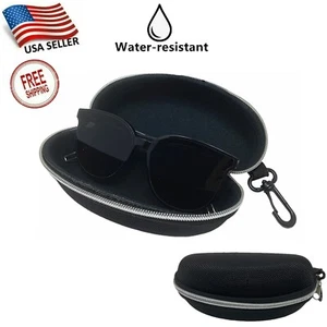 1 Pack of Zipper Shell Eyeglasses and Sunglasses Case w/ Plastic Carabiner Hook - Picture 1 of 6