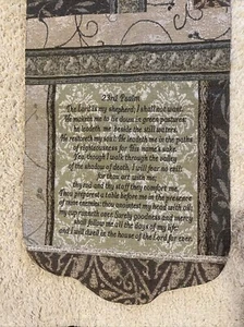 Gobelin Tischläufer 23. Psalm-Handbuch Holzarbeiter und Weber, 73”x17,5” EUC - Bild 1 von 6