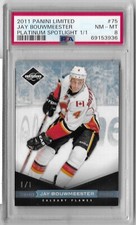 2011-12 Jay Bouwmeester Panini Limited Platinum Spotlight 1/1 #75 PSA 8