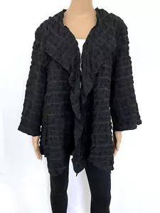 ¡NUEVO CON ETIQUETAS! ¡NUEVO! JOSEPH RIBKOFF Talla US 22 2XL UK 24 Negro Cárdigan Chaqueta Túnica Envolvente - Imagen 1 de 9