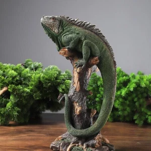 Lizard Iguana Resin Ornament Sculpture Tabletop Home Office Decoration Craft Art - Picture 1 of 11