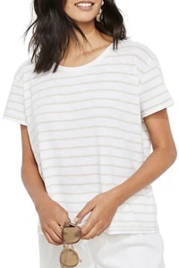 *NWT* Vineyard Vines Women's Striped Surftee Color Pebble Grey Size M - Picture 1 of 8