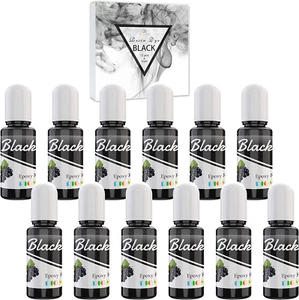 Black Epoxy UV Resin Pigment 4Oz Black Liquid Epoxy Resin Color Dye for Epoxy - Picture 1 of 12